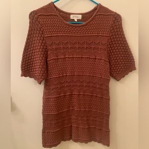 Knit top, Maroon, M